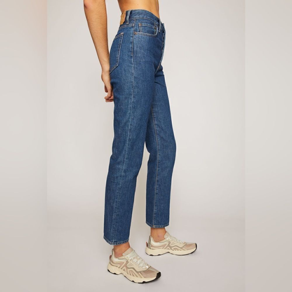 ACNE STUDIOS Mid Rise Straight Leg Jean in Jet Vintage Size 28